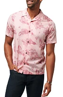 TravisMathew Yacht Rockin Floral Camp Shirt Blush at Nordstrom,