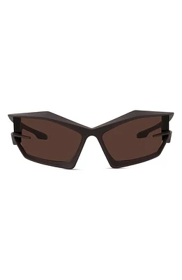 Givenchy Geometric Sunglasses in Matte Dark Brown /Brown at Nordstrom