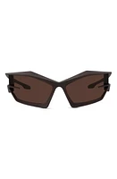 Givenchy Geometric Sunglasses in Matte Dark Brown /Brown at Nordstrom