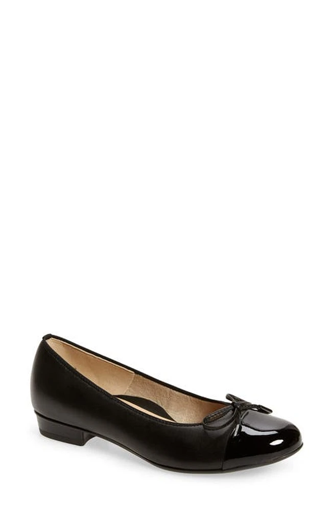 ara Belinda Ballet Flat Black Leather at Nordstrom,