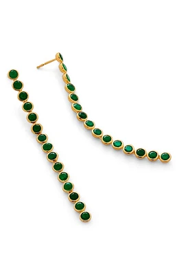 Monica Vinader x Kate Young Gemstone Cocktail Drop Earrings in 18Ct Gold Vermeil On Sterling at Nordstrom