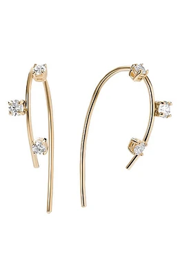 Lana Mini Solo Hooked on Diamond Threader Earrings in Yellow Gold at Nordstrom