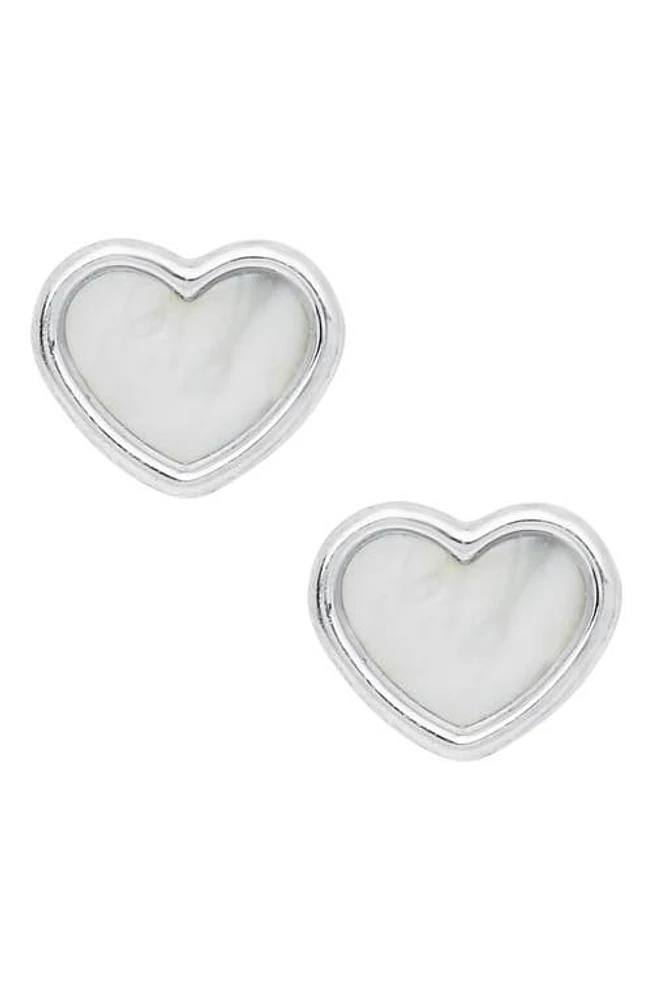 Mignonette Sterling Silver Heart Stud Earrings at Nordstrom