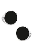 Cufflinks, Inc. Stone Inlay Round Cuff Links in Black Onyx at Nordstrom