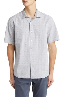 Robert Barakett Good Spring Short Sleeve Button-Up Shirt Grey at Nordstrom,