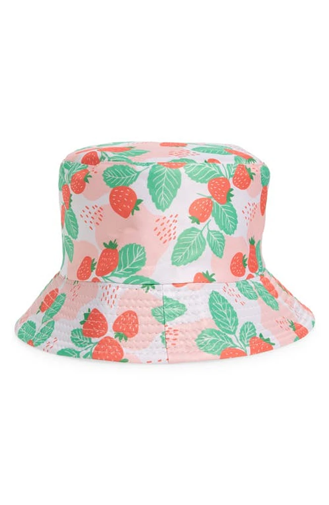 Ruby & Ry Kids' Strawberry Bucket Hat in Pink Multi at Nordstrom