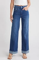 PAIGE Sasha Stretch Denim Cuff Wide Leg Jeans Nadira at Nordstrom,