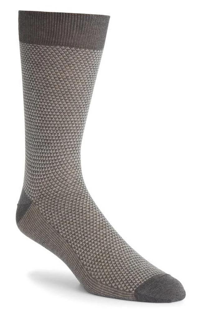 Canali Micropattern Cotton Dress Socks at Nordstrom