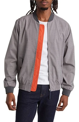 Scotch & Soda Houndstooth Check Bomber Jacket Ecru Night at Nordstrom,