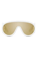 Loewe x Paula's Ibiza 56mm Mask Sunglasses in Ivory /Brown Mirror at Nordstrom