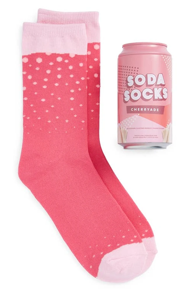 Suck UK Cherryade Soda Canned Socks in Pink at Nordstrom