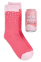 Suck UK Cherryade Soda Canned Socks in Pink at Nordstrom