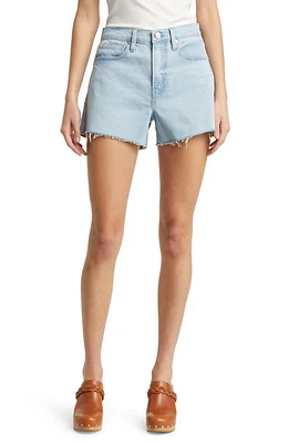 FRAME Le Brigette Raw Hem Denim Shorts Soap at Nordstrom,