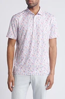 johnnie-O The Great Lakes Icon Print PREP-FORMANCE Polo in White Multi at Nordstrom, Size Small