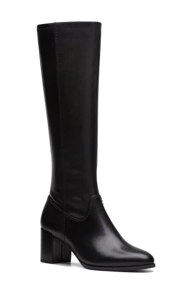 Clarks(r) Freva Zip Boot in Black Leather at Nordstrom, Size 8