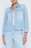 L'AGENCE Janelle Raw Hem Cotton Denim Jacket at Nordstrom,