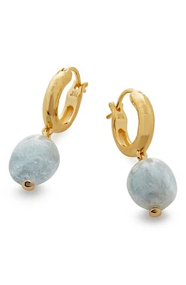 Monica Vinader Rio Stone Huggie Drop Earrings in 18Ct Gold Vermeil On Sterling at Nordstrom