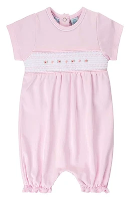 Feltman Brothers Smocked Flower Romper Pink at Nordstrom,