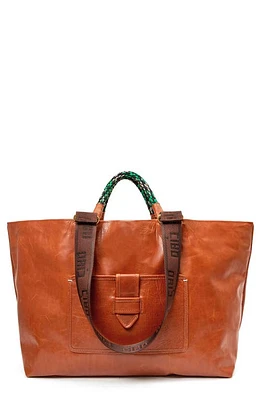 Clare V. Grande Bateau Leather Tote in Camel New Look at Nordstrom