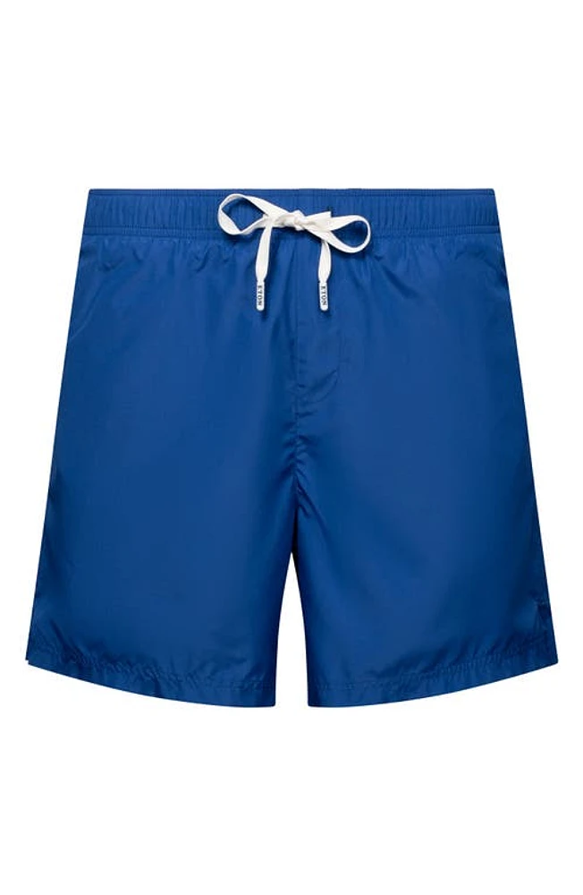 Eton Solid Swim Trunks Blue at Nordstrom,