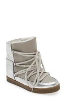 Isabel Marant Nowles Genuine Shearling Lined Bootie in Silver at Nordstrom, Size 5Us