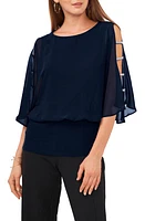 Chaus Split Sleeve Rhinestone Blouse at Nordstrom,