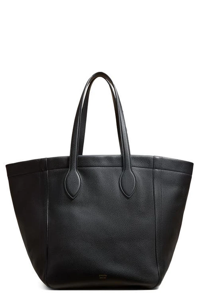 Khaite Medium Frazen Leather Tote in Black at Nordstrom