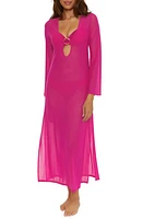 Trina Turk Elaire Mesh Cover-Up Maxi Dress Sangria at Nordstrom,