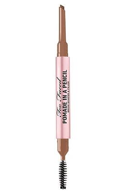 Too Faced Pomade in a Pencil Brow Shaper & Filler in Soft at Nordstrom