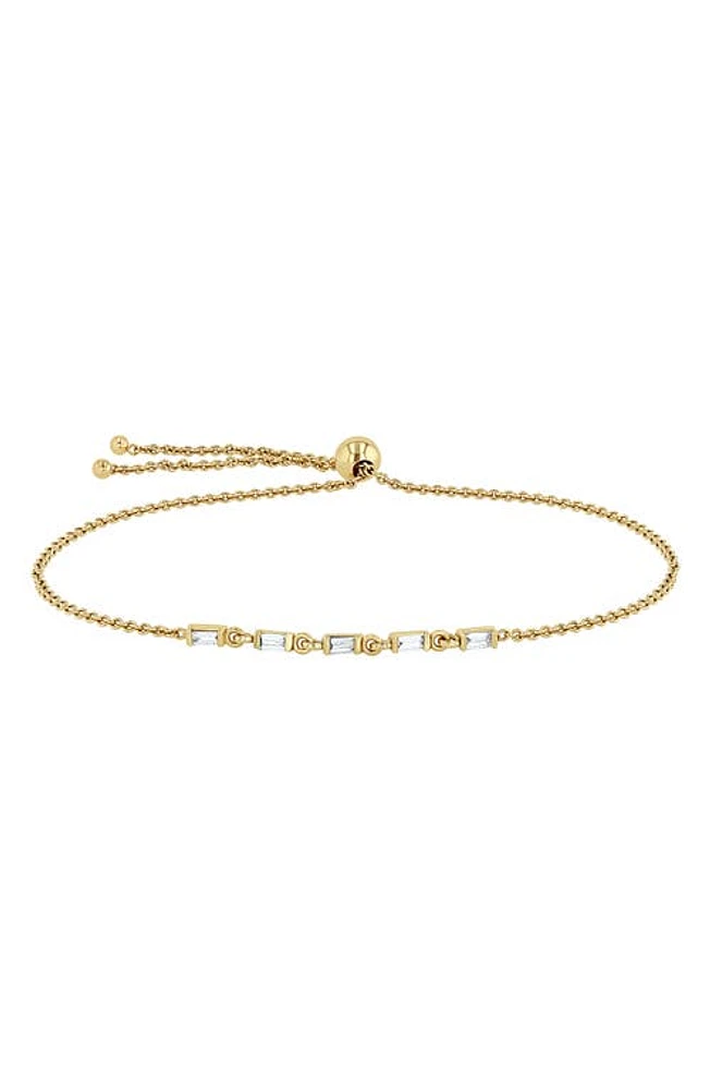 Zoë Chicco Baguette Diamond Slider Bracelet in 14K Yg at Nordstrom