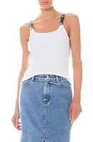 Grey Lab Western Buckle Strap Tank White at Nordstrom,