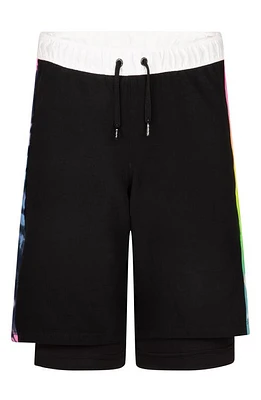 Hurley Kids' Colorblock Swim Trunks in Black at Nordstrom, Size 2T