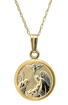 Mignonette 14k Gold Guardian Angel Pendant Necklace at Nordstrom