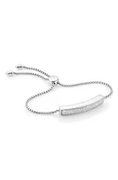 Monica Vinader Engravable Baja Diamond Bracelet in Silver/Diamond at Nordstrom