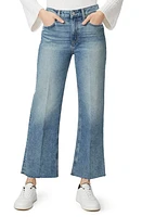 PAIGE Leenah Raw Hem High Waist Ankle Wide Leg Jeans Storybook Distressed at Nordstrom,