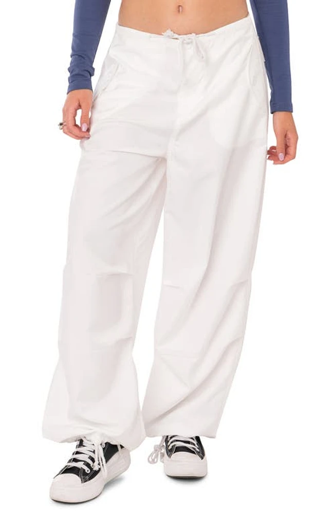 EDIKTED Parker Cargo Pants White at Nordstrom,