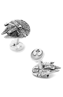 Cufflinks, Inc. Star Wars Millennium Falcon Cuff Links in Silver at Nordstrom