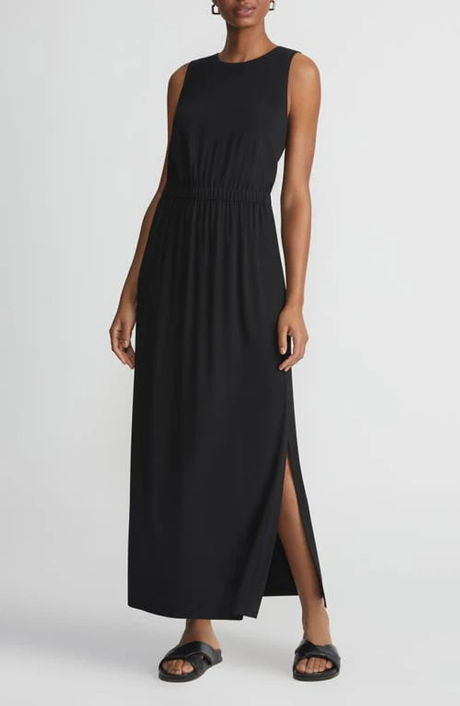 Lafayette 148 New York Elastic Waist Sleeveless Dress Black at Nordstrom,