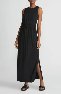 Lafayette 148 New York Elastic Waist Sleeveless Dress Black at Nordstrom,