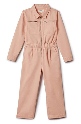 Reiss Kids' Penelope Sr. Cotton Utility Jumpsuit Pink at Nordstrom, Y