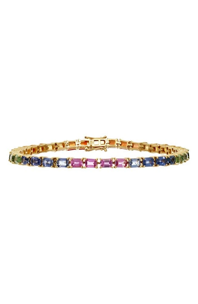 Bony Levy Iris Rainbow Tennis Bracelet in 18K Yellow Gold at Nordstrom, Size 7