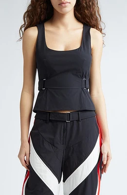 Miaou Leila Sleeveless Side Strap Top in Black at Nordstrom, Size X-Small