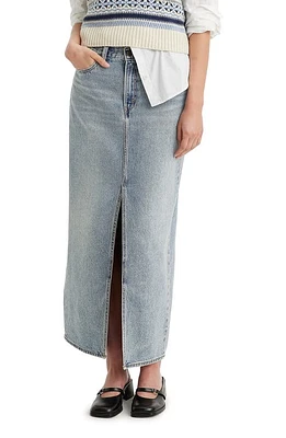 levi's Ankle Column Denim Skirt Seraphina Stripe Crown Blue at Nordstrom,