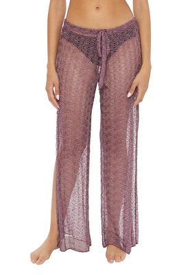 Becca Riviera Crochet Cover-Up Pants Fig at Nordstrom,