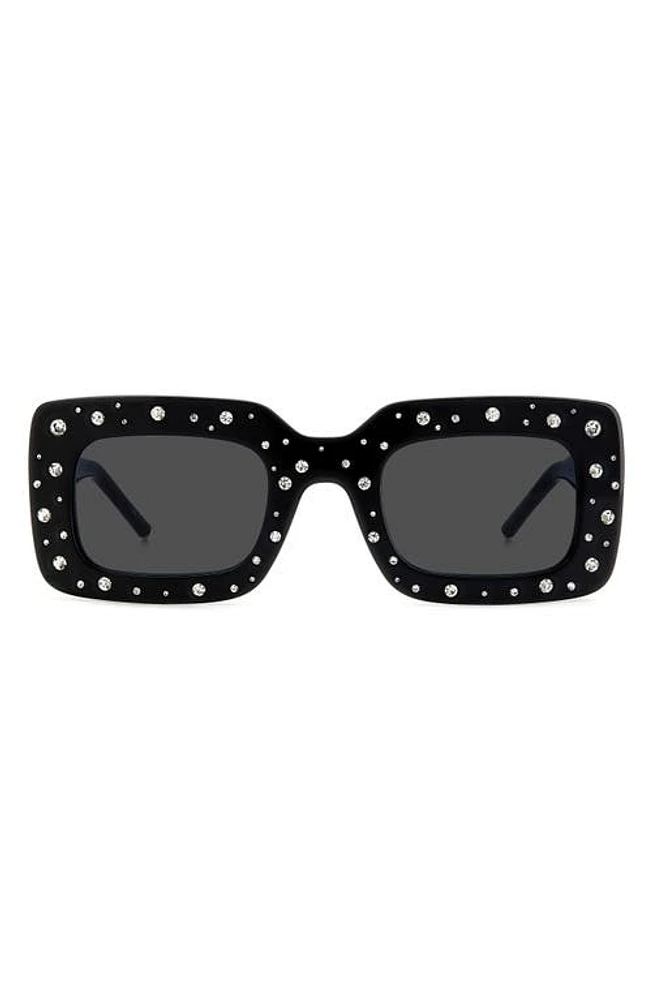 Carolina Herrera 50mm Square Sunglasses in Black/Grey at Nordstrom