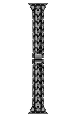 The Posh Tech Stainless Steel Apple Watch Watchband in Black at Nordstrom