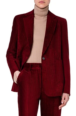 Akris punto Corduroy Blazer 069 Garnet at