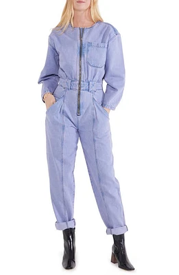 ÉTICA Fatima Denim Utility Jumpsuit Cyclone Violet at Nordstrom,