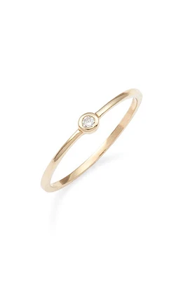 Anzie Cleo Diamond Round Stacking Ring in Gold/Diamond at Nordstrom, Size 6