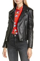 rag & bone Mack Lambskin Leather Jacket Black at Nordstrom,